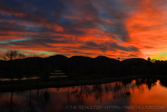 Fire On Lake 2 is a photograph by T.M. Schultze taken 2015 at ,
