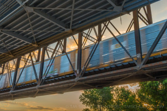 Railcars Over Colorado River is a photograph by T.M. Schultze taken at ,