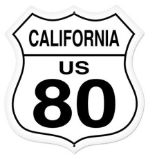 US Route 80 Shield Sign