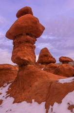 Goblin Valley Winter Evening is a photograph by T.M. Schultze taken 2010 at Goblin Valley State Park, Utah
