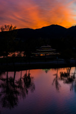 Santee Lakes Gazebo Sunset by T.M. Schultze