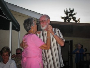Dancing at their 50th wedding anniversary