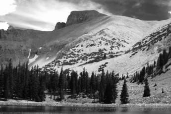Lake Below Peak is a photograph by T.M. Schultze taken at Great Basin National Park, Nevada
