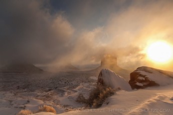 Snowswept is a photograph by T.M. Schultze taken at Monument Valley, Arizona