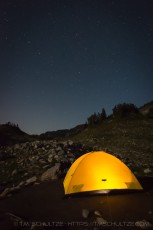 Tent To The Heavens is a photograph by T.M. Schultze taken at Mt. Baker National Recreation Area, Washington