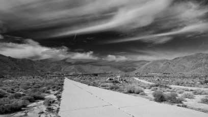 Old Road Split is a photograph by T.M. Schultze taken 2013 at Mountain Springs, California