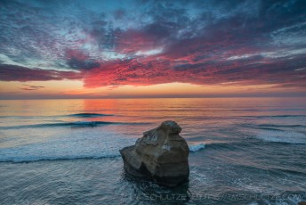 Sunset Middle Horizon is a photograph by T.M. Schultze taken at Sunset Cliffs Natural Park, California