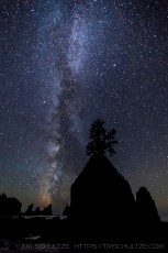Point of Arches and Milky Way is a photograph by T.M. Schultze taken 2014 at Olympic National Park, Washington