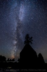 Point of Arches and Milky Way is a photograph by T.M. Schultze taken 2014 at Olympic National Park, Washington