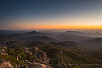 Cuyamaca Peak Sunset is a photograph by T.M. Schultze taken at ,