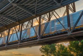 Railcars Over Colorado River is a photograph by T.M. Schultze taken at ,