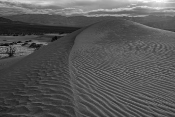 Late Afternoon Sand Dunes, Black and White, by T.M. Schultze