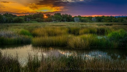 East Wetlands Sunrise is a photograph by T.M. Schultze taken at ,