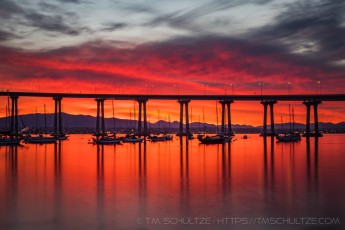 Bridgescape is a photograph by T.M. Schultze taken at Coronado, California