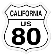US Route 80 Shield Sign