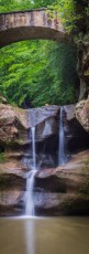 Old Man's Cave Waterfall Panorama by T.M. Schultze