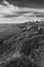 Sunset Cliffs View North, Black and White, by T.M. Schultze