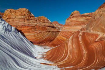 Snowy Wave is a photograph by T.M. Schultze taken at Vermillion Cliffs National Monument, Arizona
