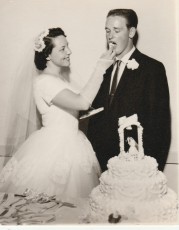 June 1957 - Their wedding cake