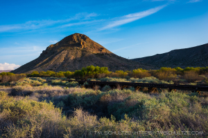 Round Mountain, Carrizo Creek, Railway, by T.M. Schultze