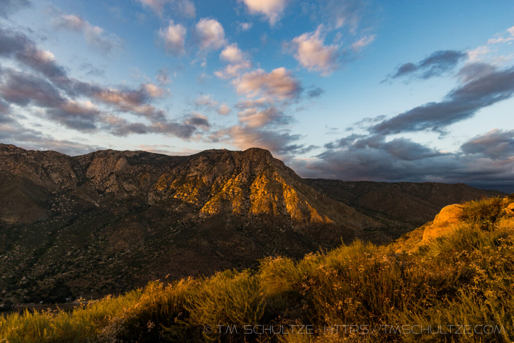 El Cajon Mountain Last Light - T.M. Schultze - Welcome To My Website