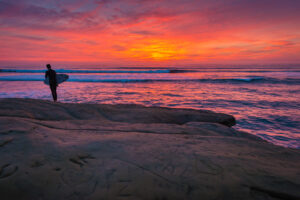 Surfer Sunset Cliffs