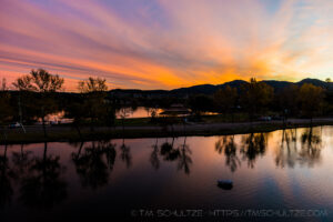 Amazing light over Cowles Mountain at Santee Lakes